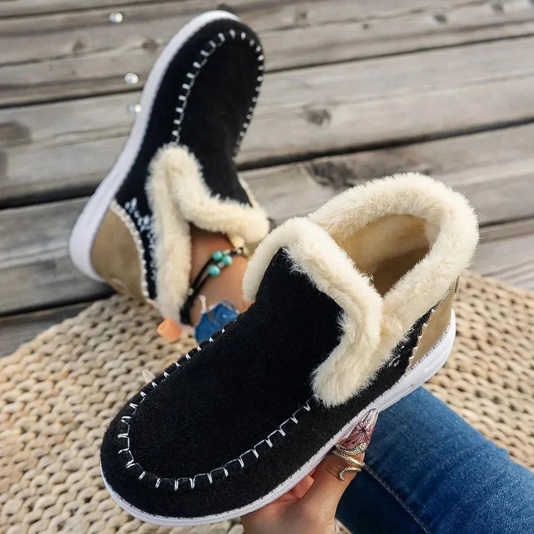 Women's Ankle Boots – Warm Lining – Felt Texture – Comfortable Fit - Image 4