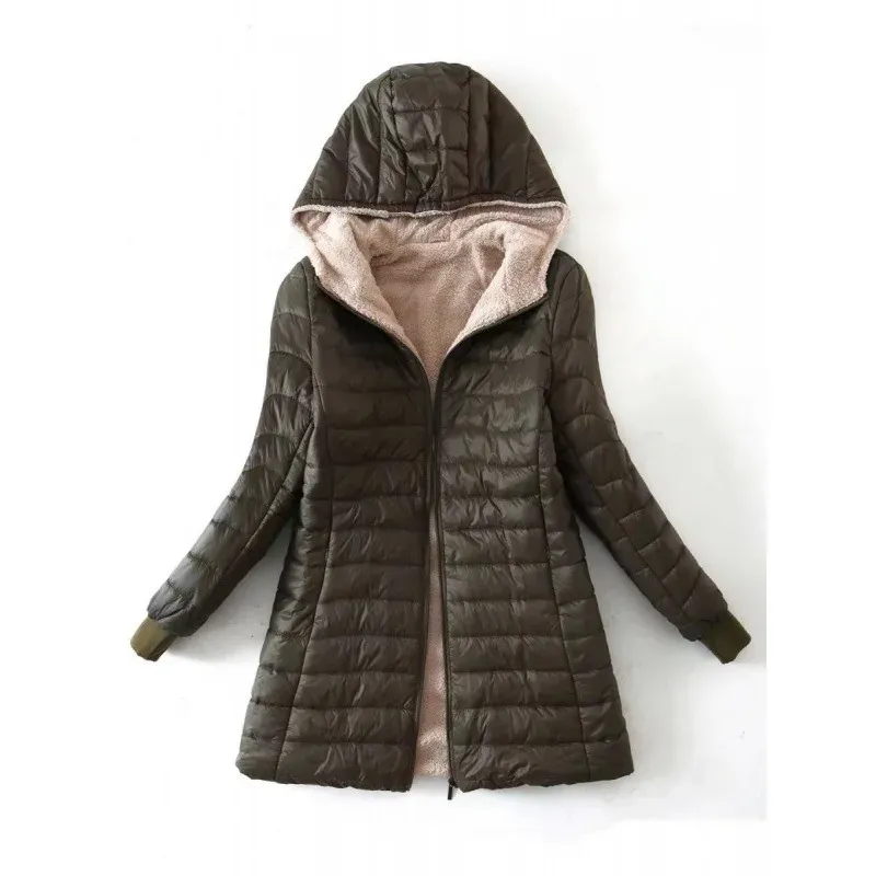 Women's Quilted Jacket – Regular Fit – Fleece Lining – Hood – Water-Repellent - Image 3