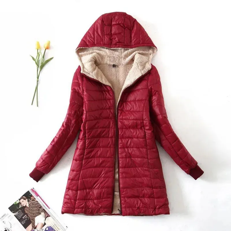 Women's Quilted Jacket – Regular Fit – Fleece Lining – Hood – Water-Repellent - Image 5