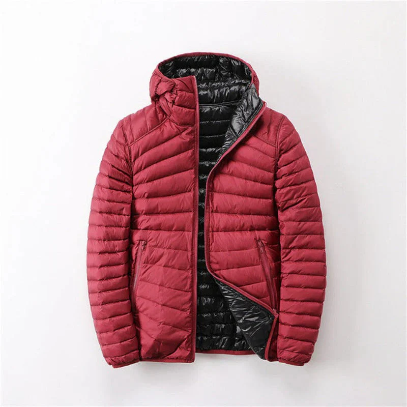 Women's Quilted Jacket – Windproof – Regular Fit – With Hood and Zipper – Hip Length - Image 2