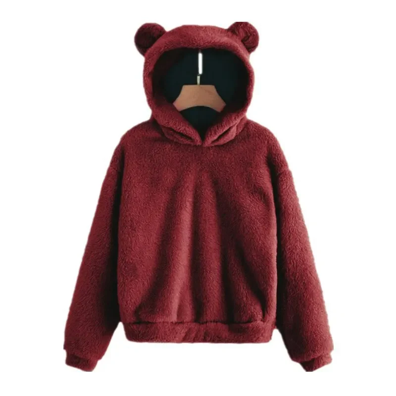 Women's Hoodie – Fleece – Relaxed Fit – Long Sleeves – Playful Ear Details - Image 4
