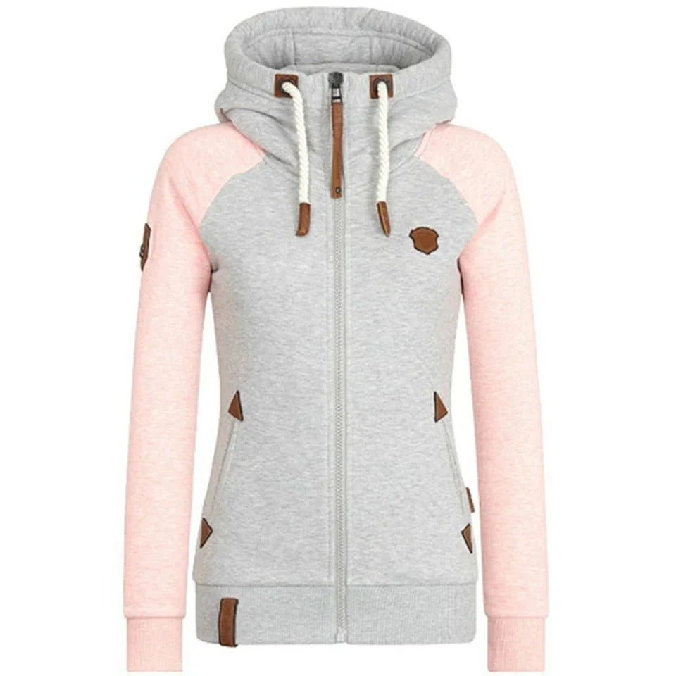 Women's Hoodie With Zipper – Fitted Fit – Breathable Knit – Hood With Drawstring – Casual - Image 2
