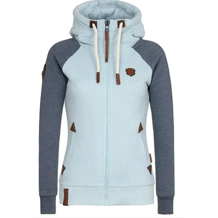 Women's Hoodie With Zipper – Fitted Fit – Breathable Knit – Hood With Drawstring – Casual - Image 3