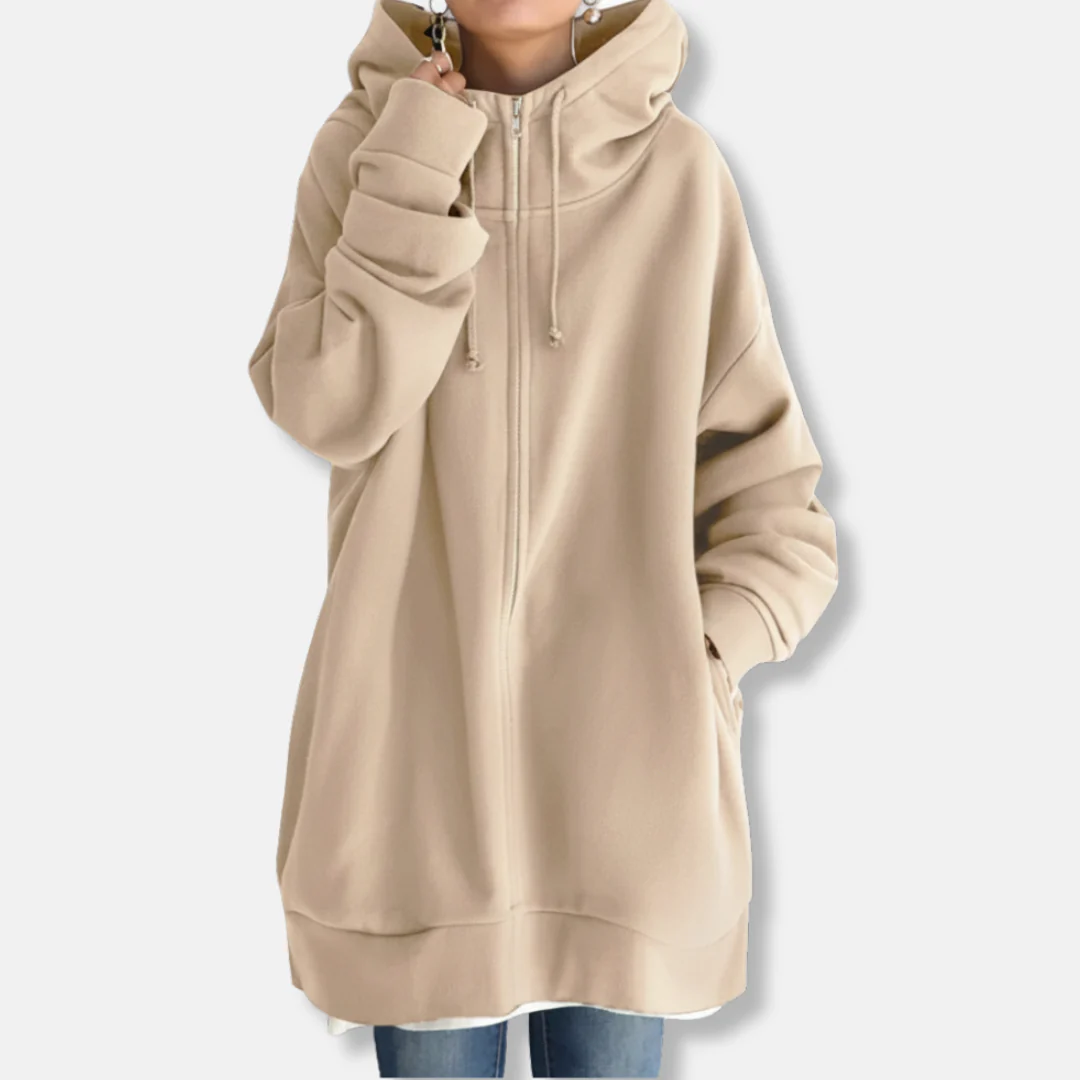 Women's Hoodie – Oversized Fit – Soft Fabric – Zipper Closure – Long Sleeves - Image 5