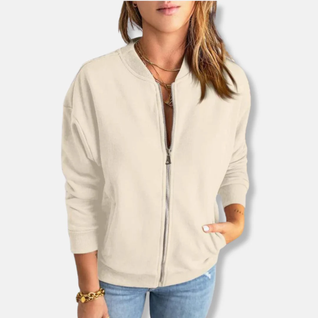Women's Jacket - Lightweight - Relaxed Fit - Zip - Ribbed Cuffs - Casual Look - Image 3