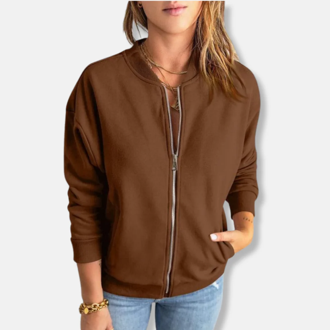Women's Jacket - Lightweight - Relaxed Fit - Zip - Ribbed Cuffs - Casual Look - Image 4