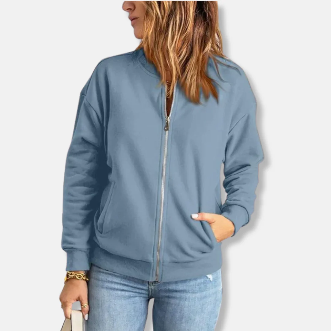 Women's Jacket - Lightweight - Relaxed Fit - Zip - Ribbed Cuffs - Casual Look - Image 5