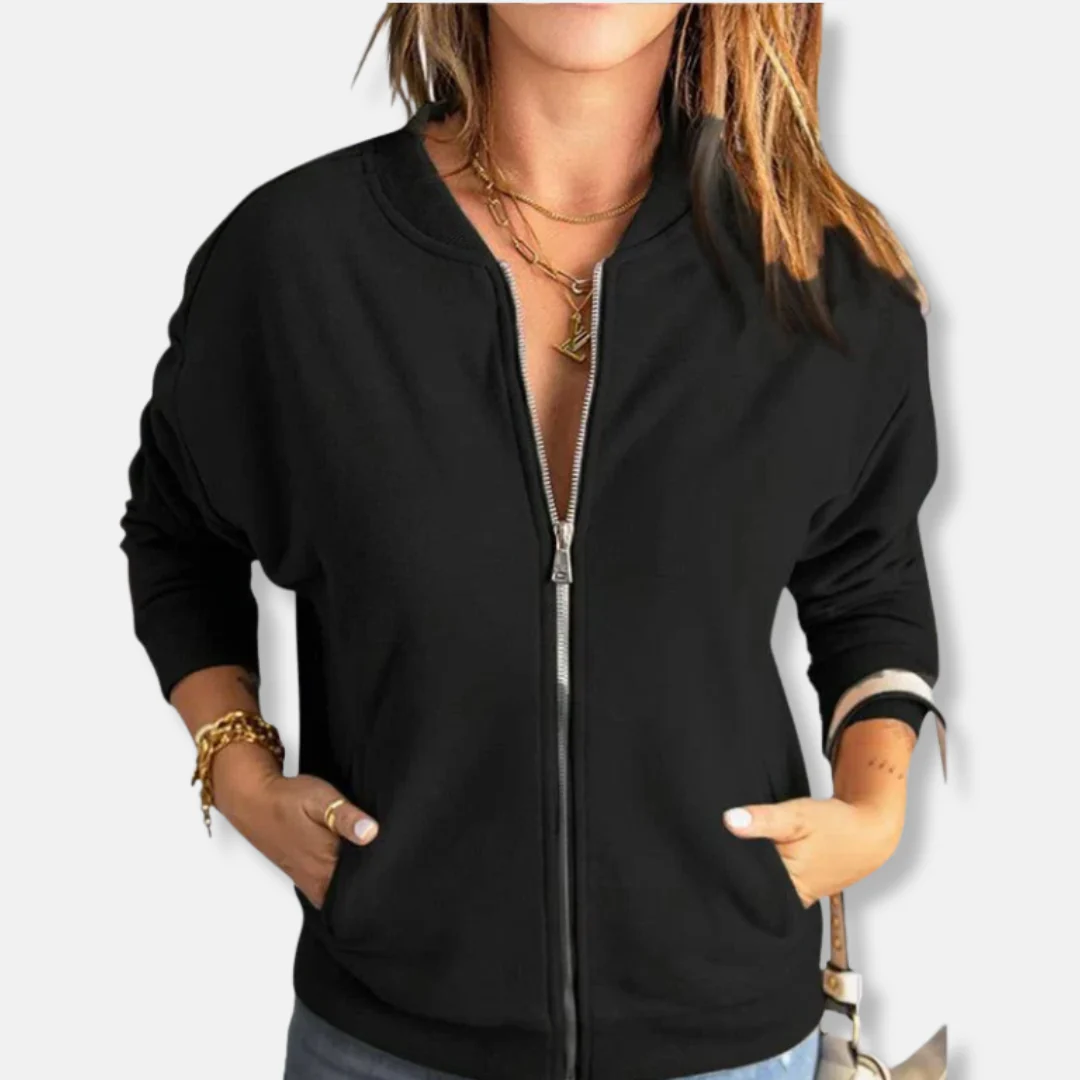 Women's Jacket - Lightweight - Relaxed Fit - Zip - Ribbed Cuffs - Casual Look - Image 6