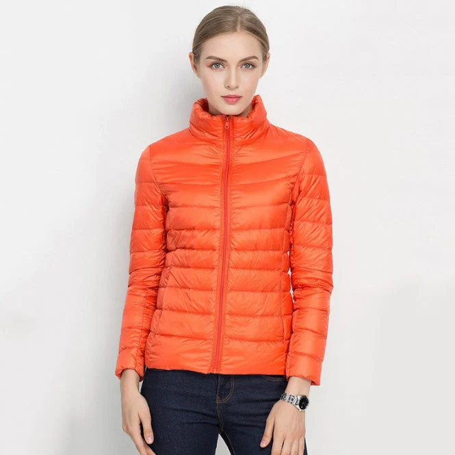 Ladies Jacket – Slim Fit – Lightweight Quilted – Hip-length with Zipper and Collar - Image 3