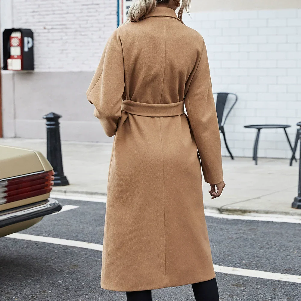 Women's Coat – Wool – Mid-Length – Relaxed Fit – Double-Breasted Classic Model - Image 3