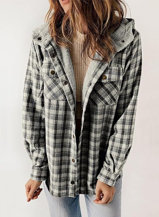 Ladies Coat – Wool – Relaxed Fit – Hood with Plush Lining – Button Closure - Image 6