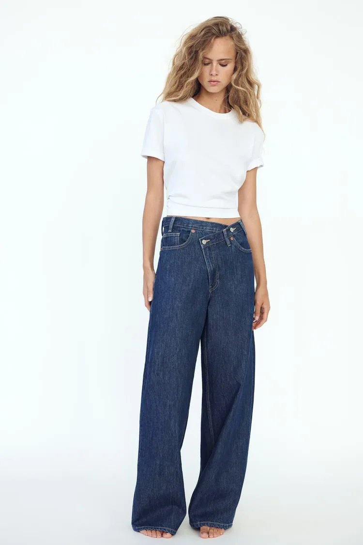 Women's Jeans – High Waist – Wide Leg – Relaxed Fit – Denim Full Length - Image 6