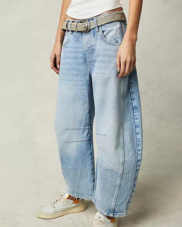 Women's Jeans – Wide Legs – Loose Fit – Full Length – Denim Casual Style - Image 6