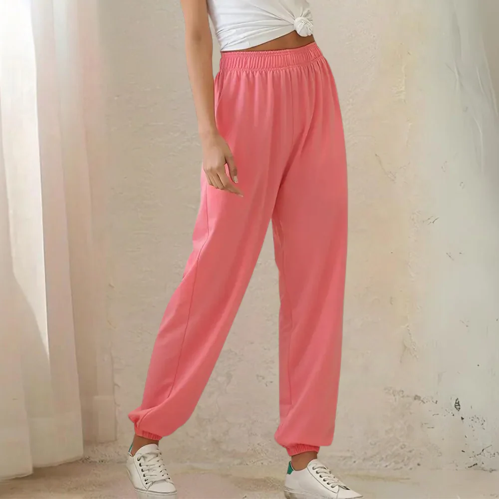 Women's Jogging Pants – Relaxed Fit – Cotton Blend – Elastic Waist – Cuffs – Side Pockets - Image 4