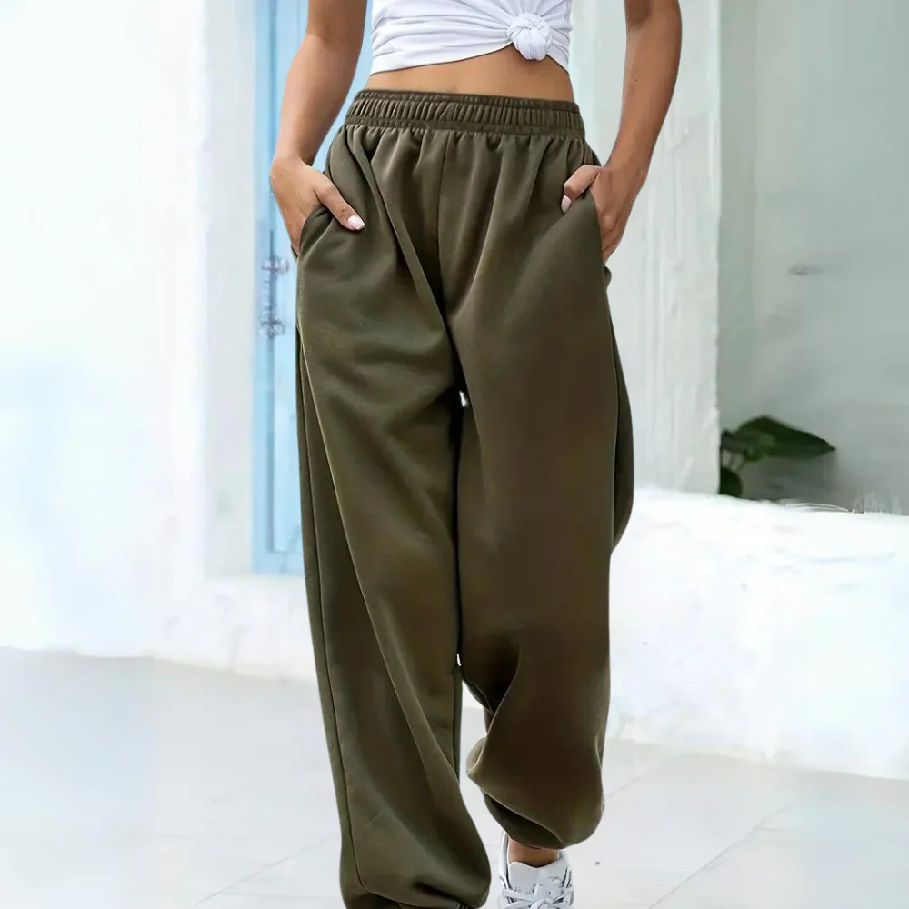 Women's Jogging Pants – Relaxed Fit – Cotton Blend – Elastic Waist – Cuffs – Side Pockets - Image 6