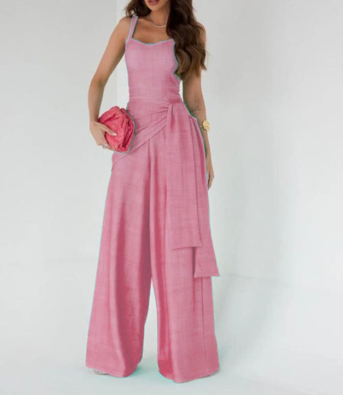 Ladies jumpsuit – Elegant fit – Wide legs – Sleeveless – Breathable material - Image 10