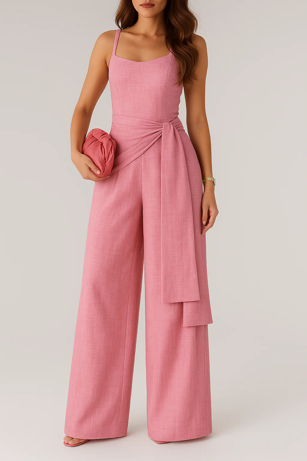 Ladies jumpsuit – Elegant fit – Wide legs – Sleeveless – Breathable material - Image 2