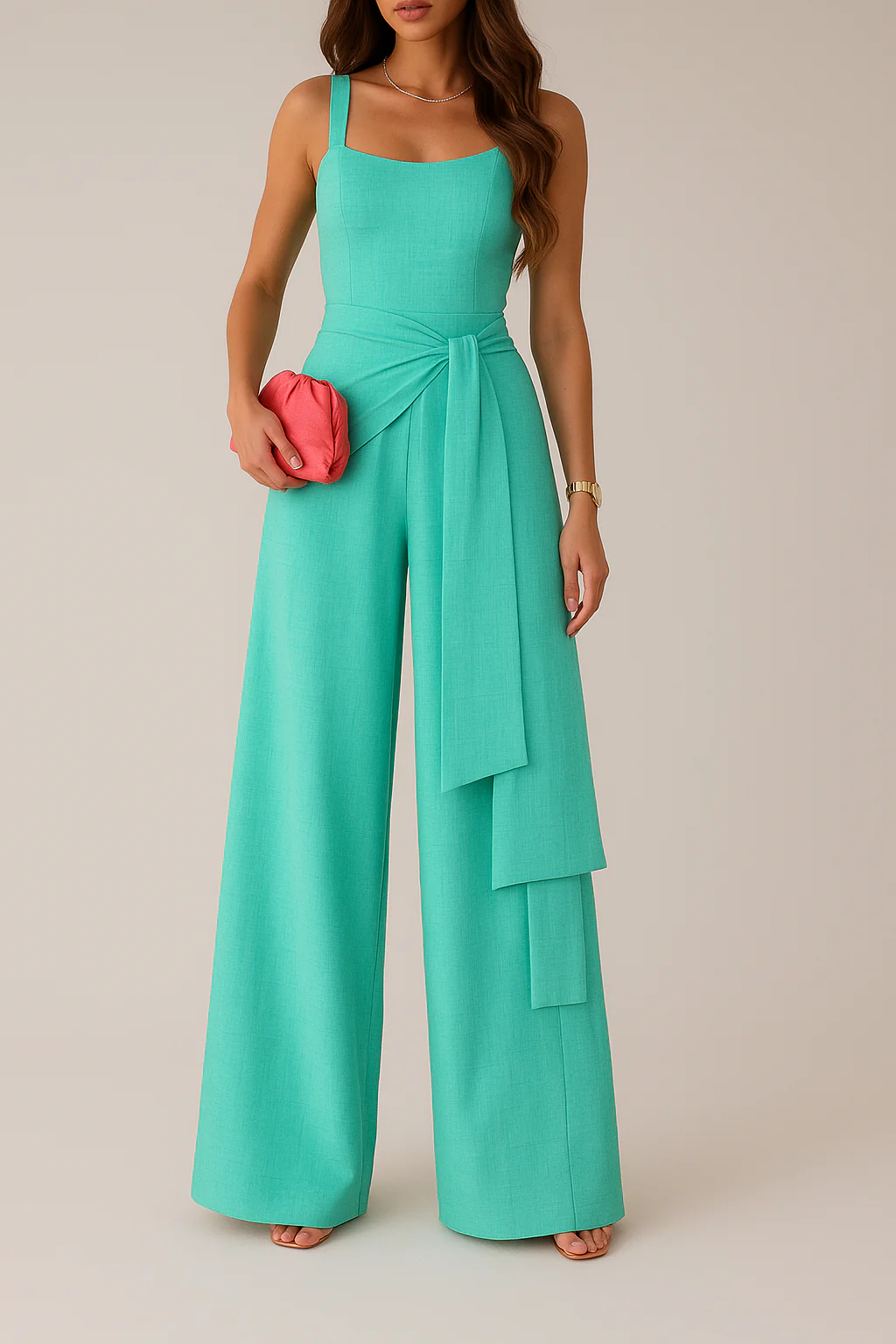 Ladies jumpsuit – Elegant fit – Wide legs – Sleeveless – Breathable material - Image 4
