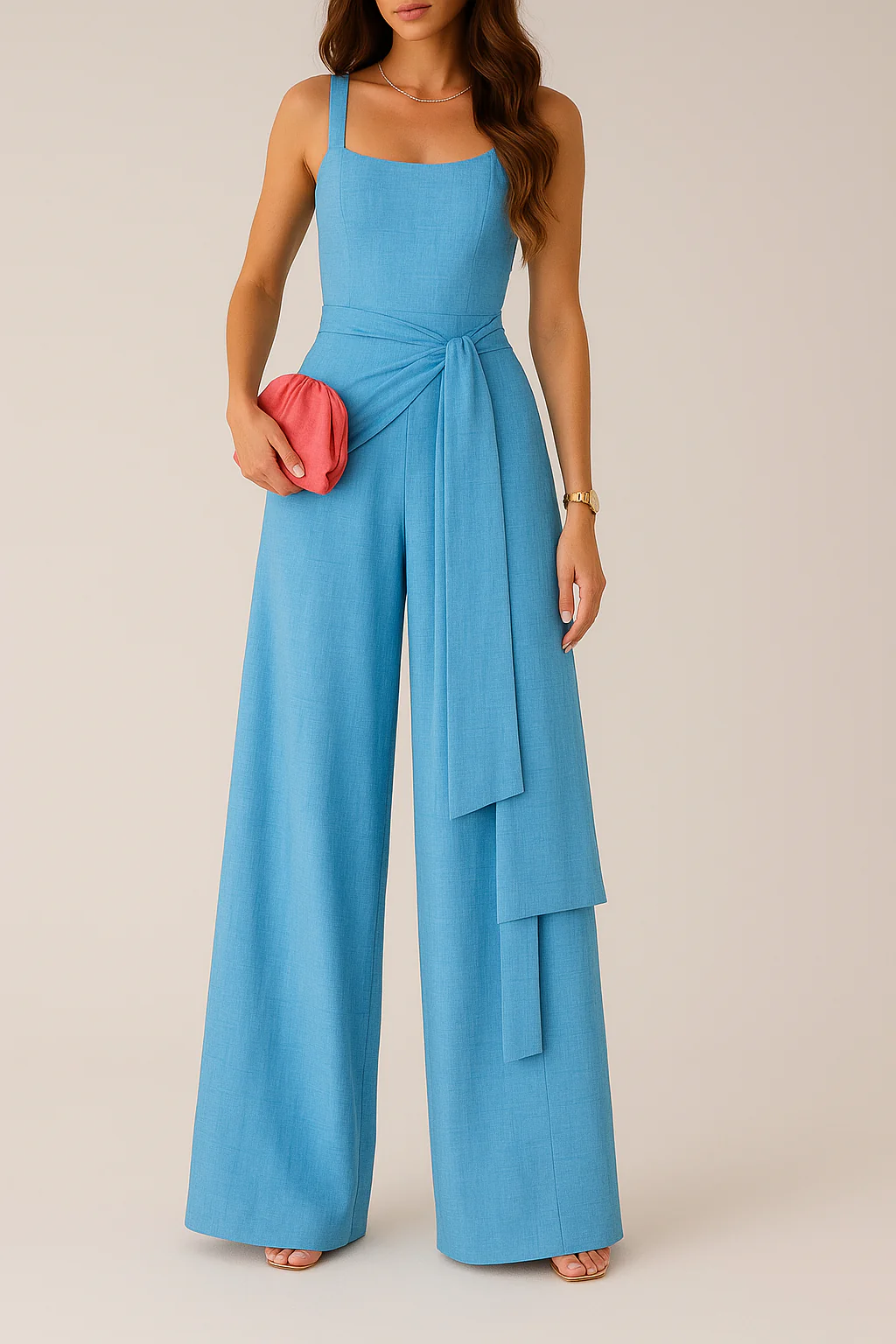 Ladies jumpsuit – Elegant fit – Wide legs – Sleeveless – Breathable material - Image 5