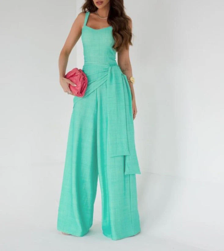 Ladies jumpsuit – Elegant fit – Wide legs – Sleeveless – Breathable material - Image 6