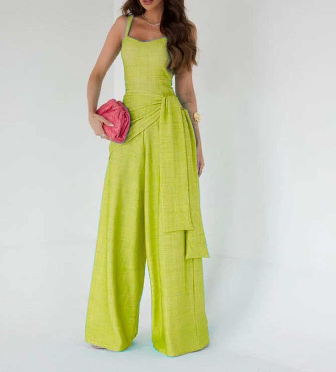 Ladies jumpsuit – Elegant fit – Wide legs – Sleeveless – Breathable material - Image 8