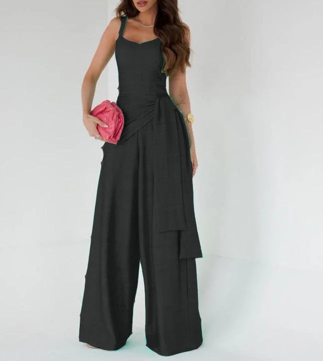 Ladies jumpsuit – Elegant fit – Wide legs – Sleeveless – Breathable material - Image 9