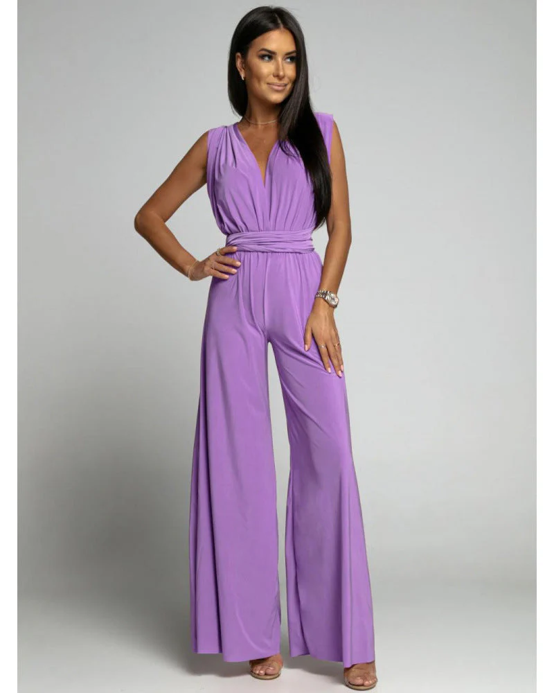 Ladies Jumpsuit β Fitted Waist β Wide Legs β Sleeveless β Breathable Comfort - Image 3