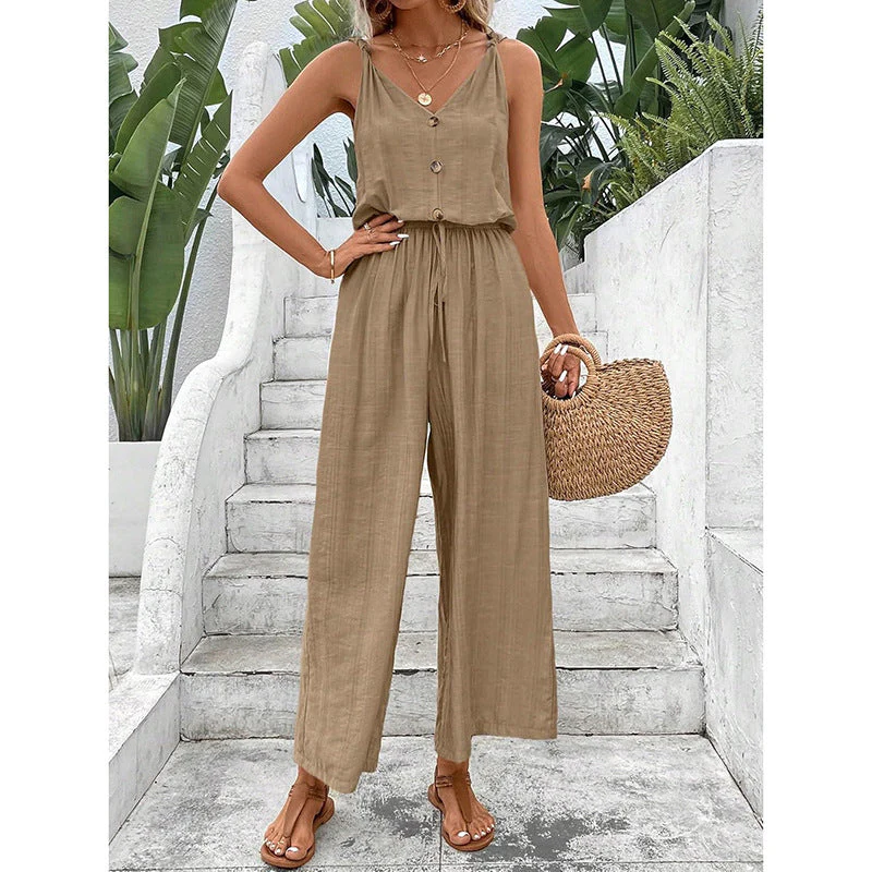 Ladies Jumpsuit – Relaxed Fit – Sleeveless – Wide Leg – Breathable Fabric - Image 6