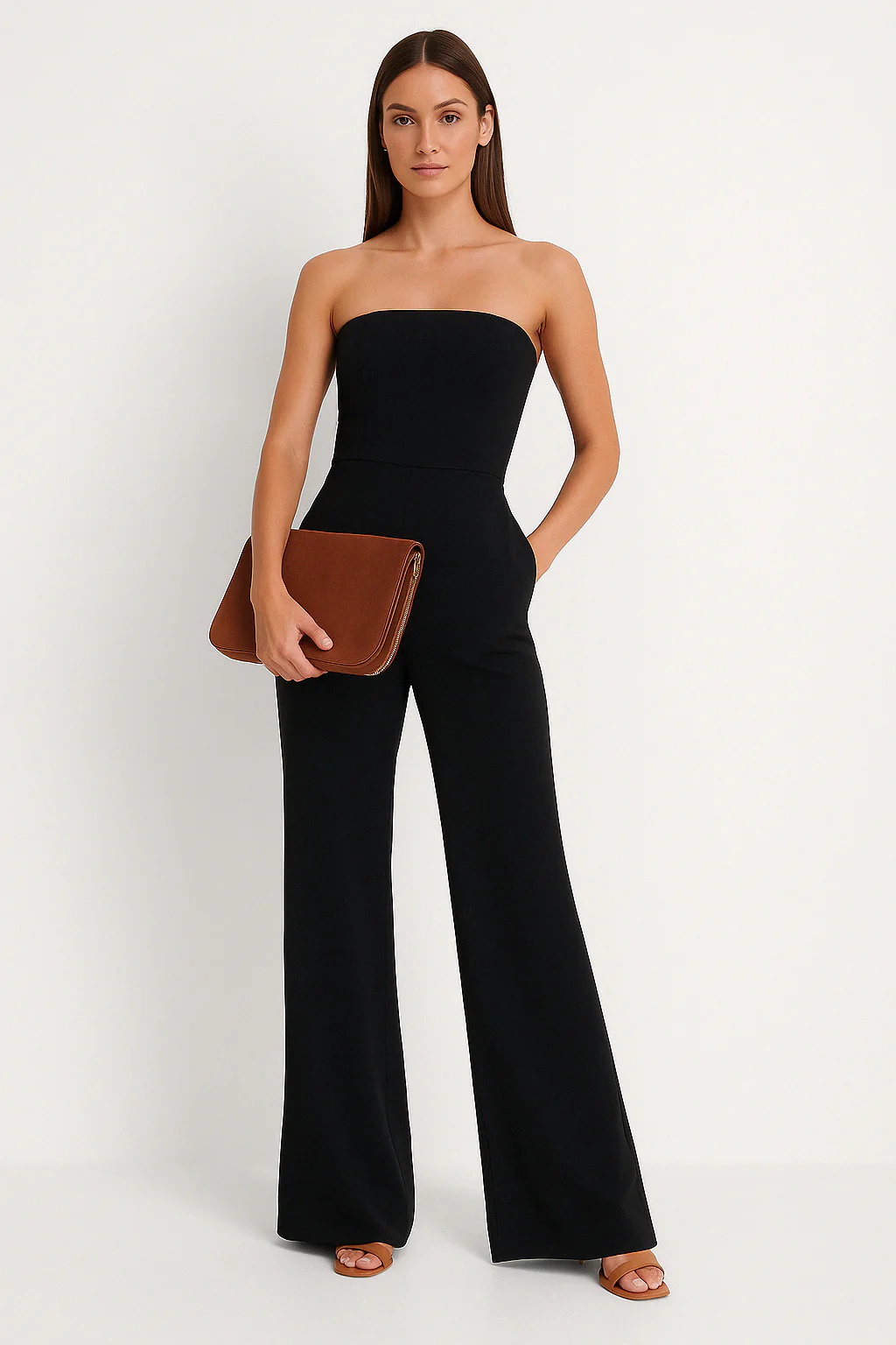 Women's Jumpsuit – Strapless – Wide Legs – Elegant Fit – Formal Style - Image 2