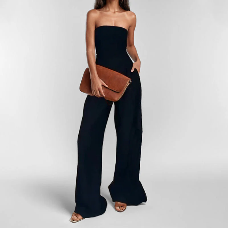 Women's Jumpsuit – Strapless – Wide Legs – Elegant Fit – Formal Style - Image 5