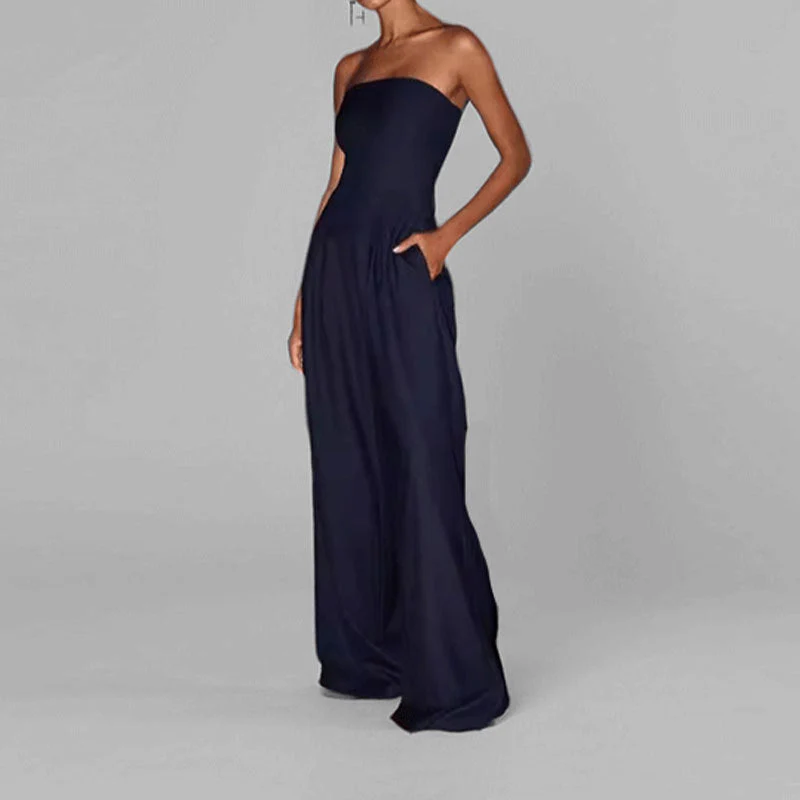 Women's Jumpsuit – Strapless – Wide Legs – Elegant Fit – Formal Style - Image 7