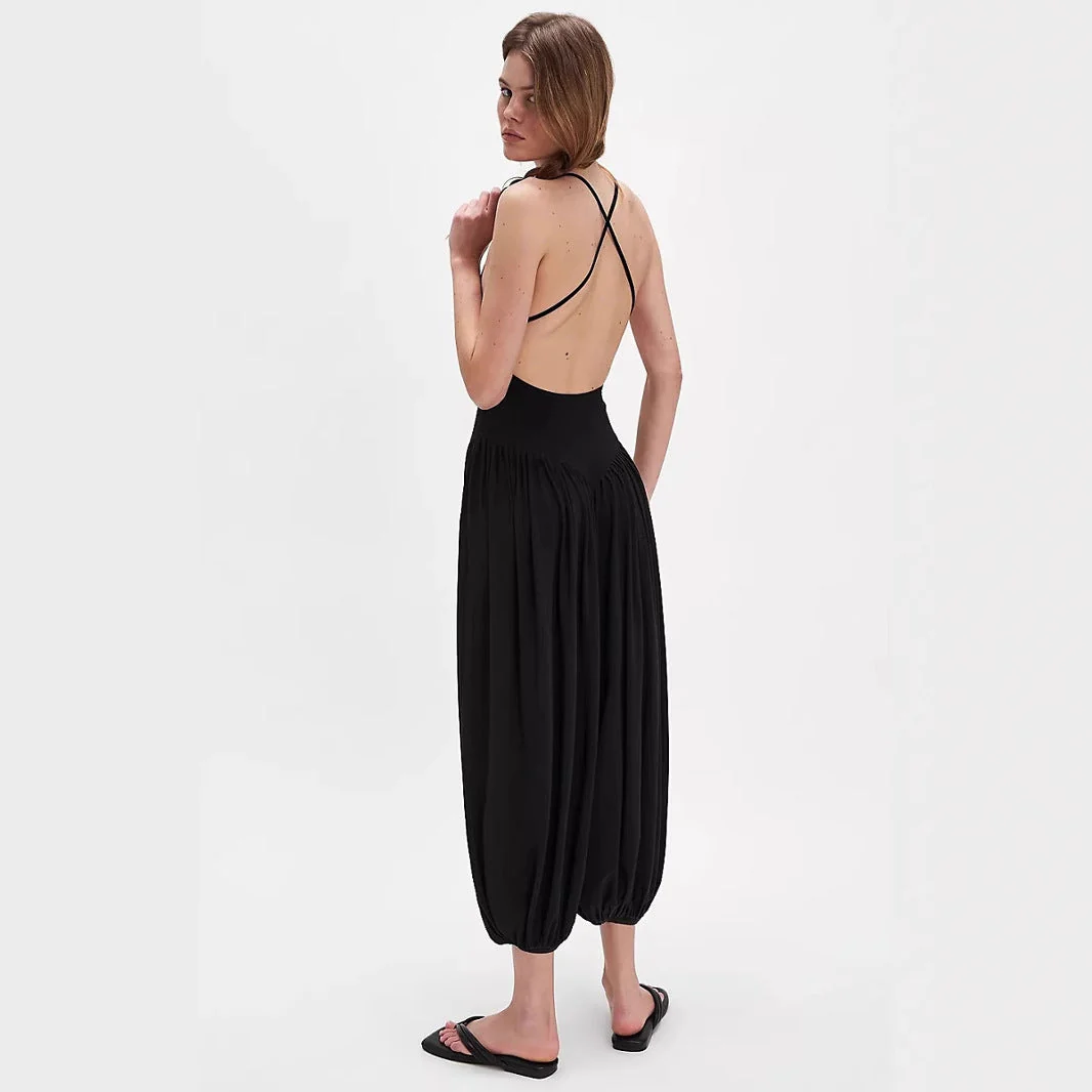 Women's Jumpsuit – Wide Legs – Backless – Spaghetti Straps – Airy Fit - Image 3