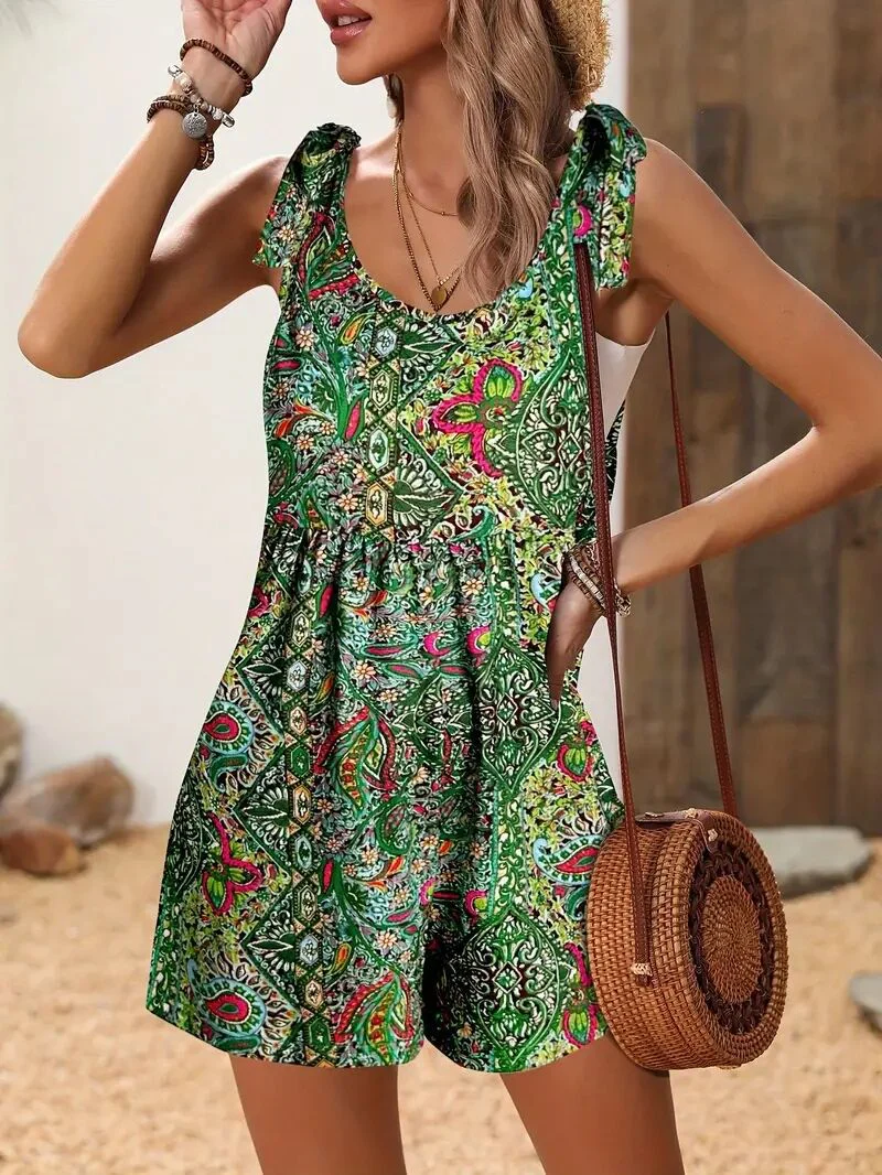 Women's jumpsuit sleeveless – Relaxed fit – Adjustable straps – Breathable material - Image 4