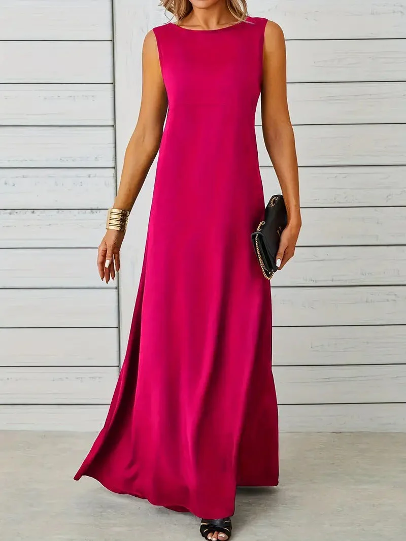 Women's Dress Sleeveless – Midlength – Relaxed Fit – Luxury Breathable Material – Minimalist Design - Image 11