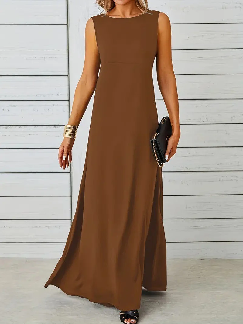 Women's Dress Sleeveless – Midlength – Relaxed Fit – Luxury Breathable Material – Minimalist Design - Image 12