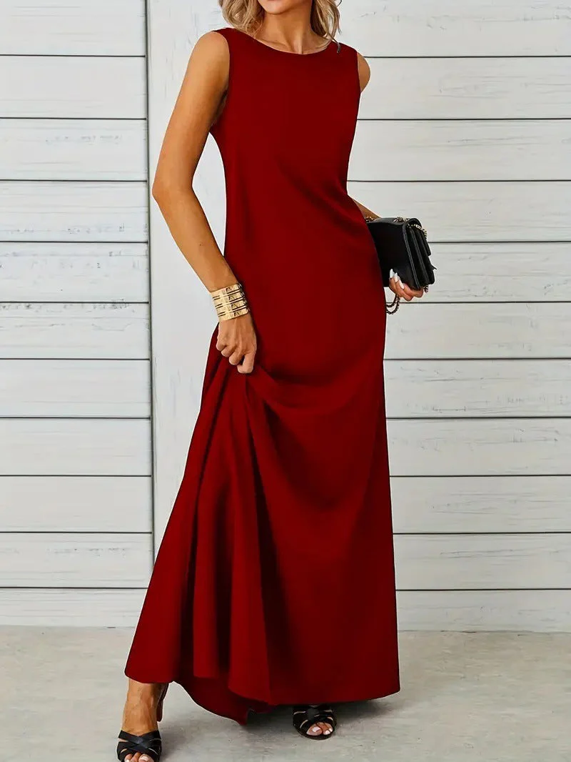 Women's Dress Sleeveless – Midlength – Relaxed Fit – Luxury Breathable Material – Minimalist Design - Image 14