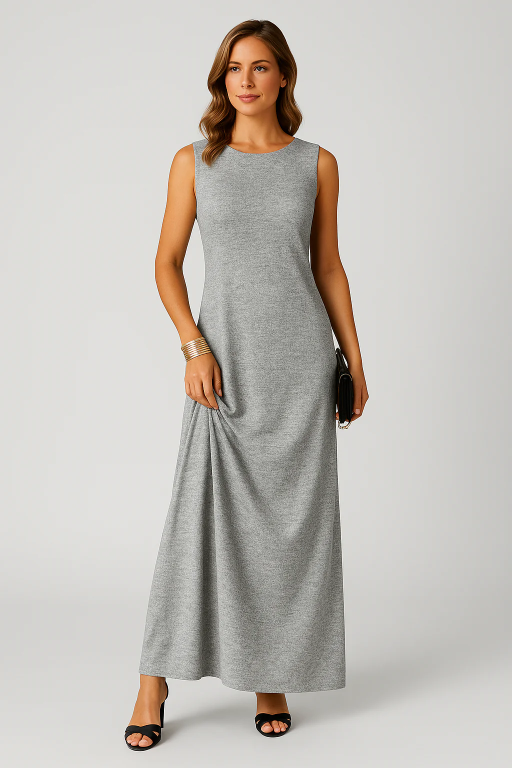 Women's Dress Sleeveless – Midlength – Relaxed Fit – Luxury Breathable Material – Minimalist Design - Image 4