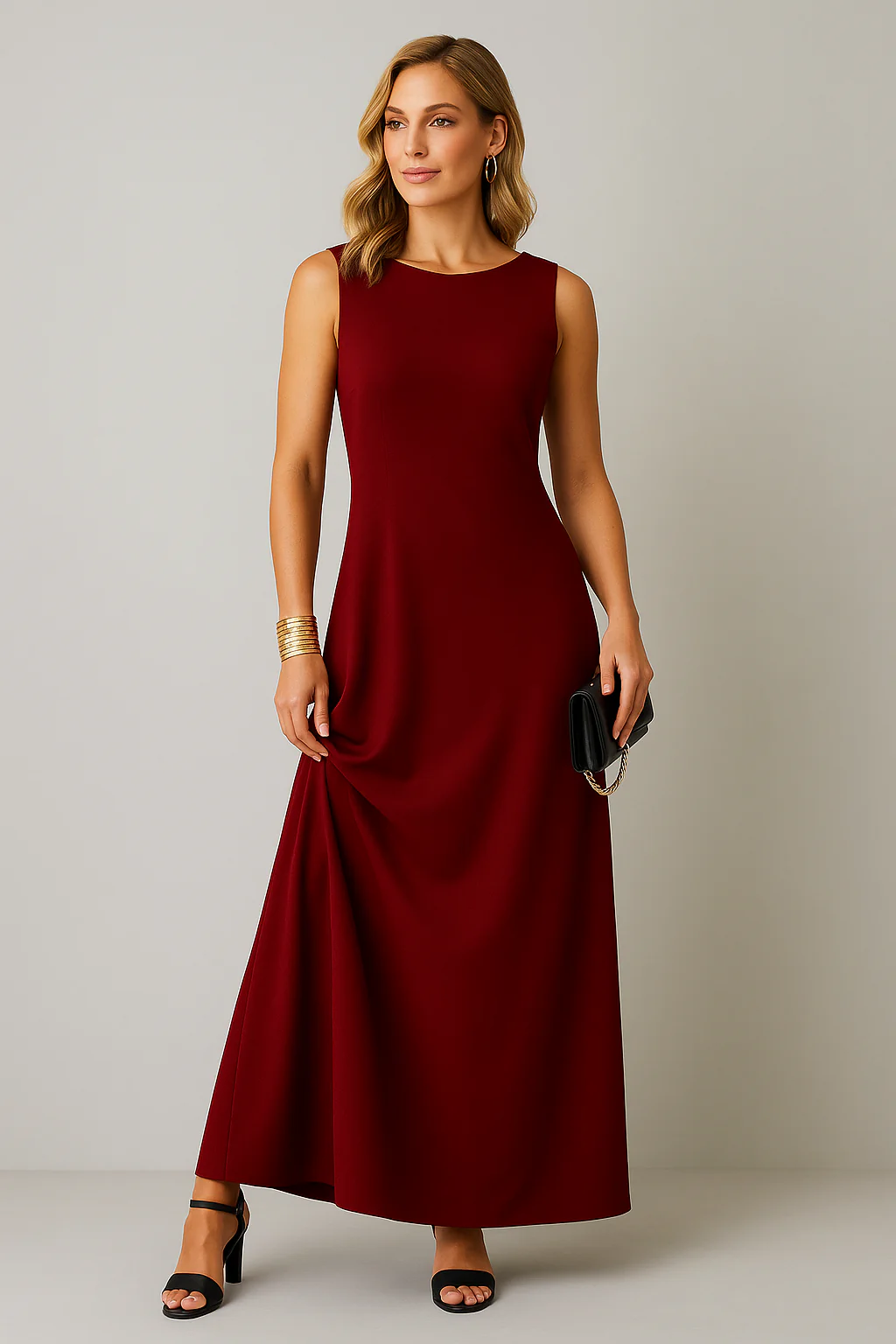 Women's Dress Sleeveless – Midlength – Relaxed Fit – Luxury Breathable Material – Minimalist Design - Image 6