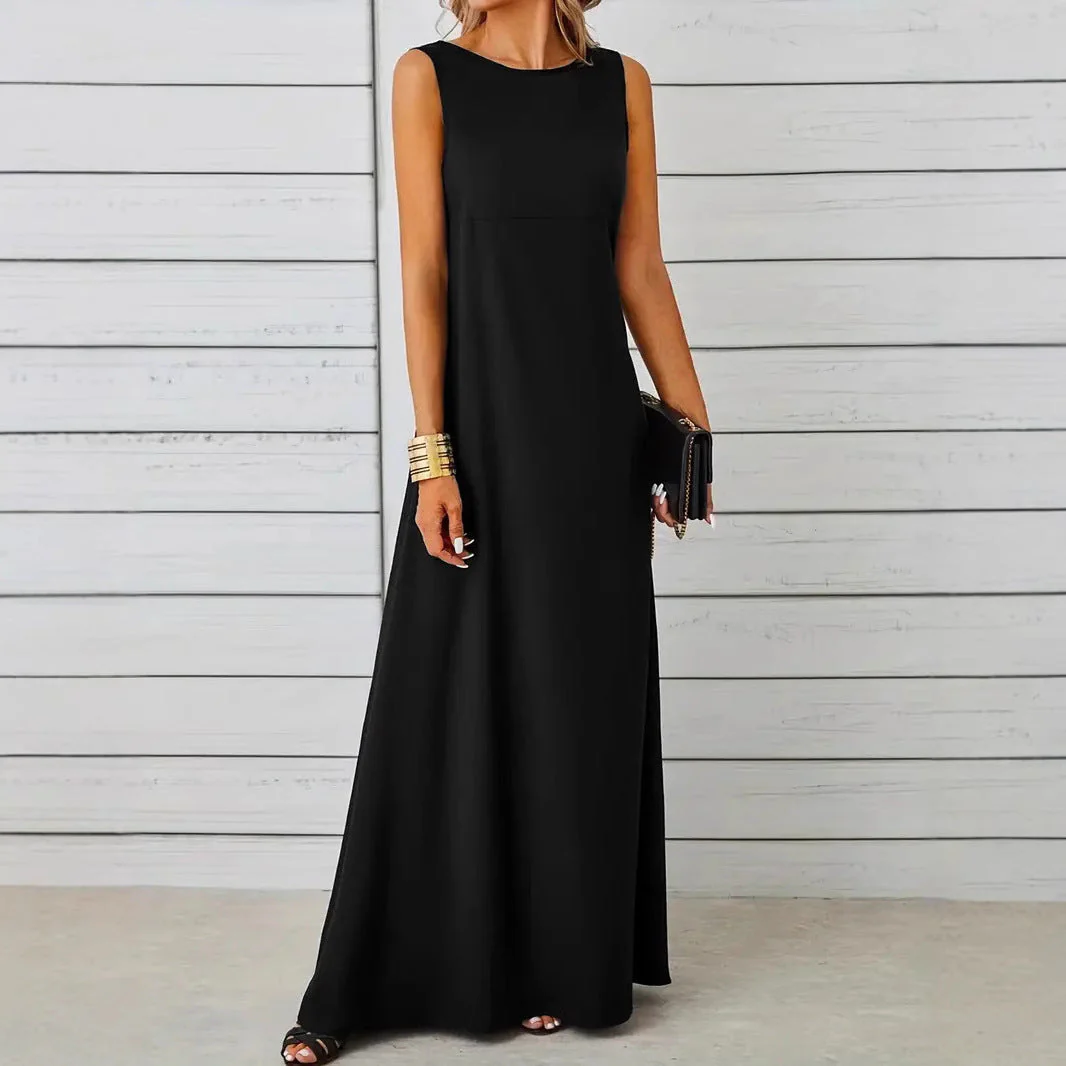 Women's Dress Sleeveless – Midlength – Relaxed Fit – Luxury Breathable Material – Minimalist Design - Image 8