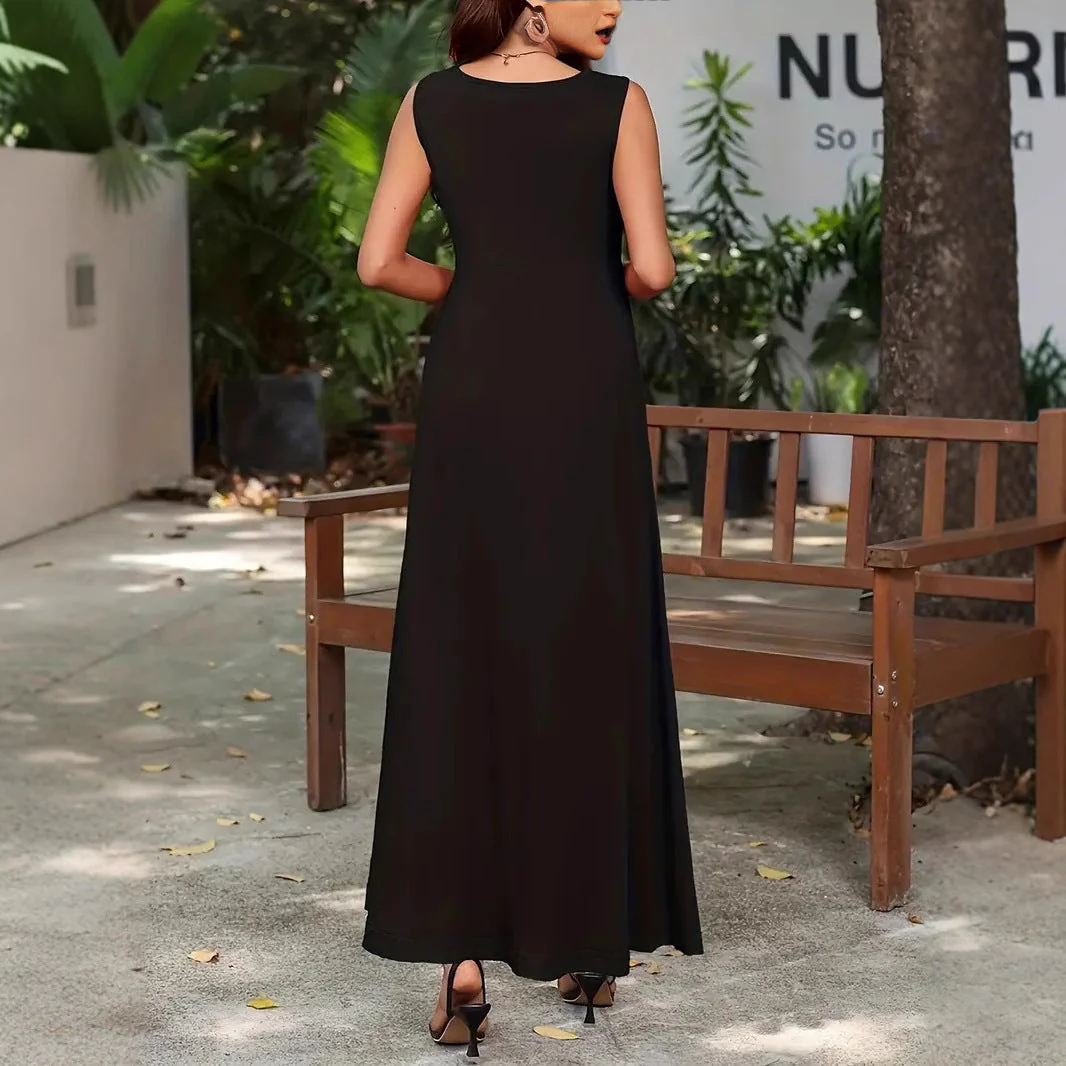 Women's Dress Sleeveless – Midlength – Relaxed Fit – Luxury Breathable Material – Minimalist Design - Image 9