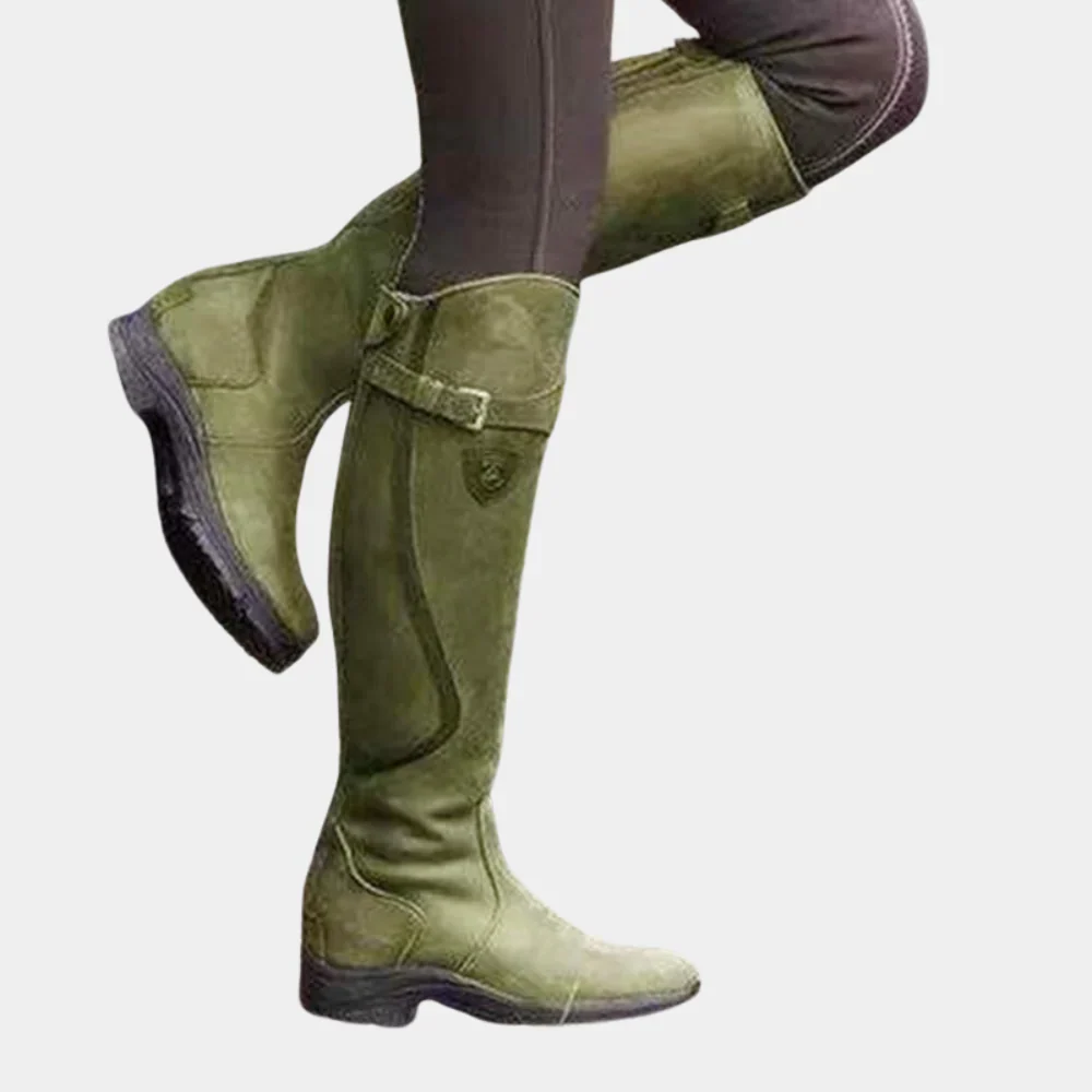 Women's Knee-High Boots – Slim Fit – Water-Repellent – Stylish Buckle Closure - Image 2
