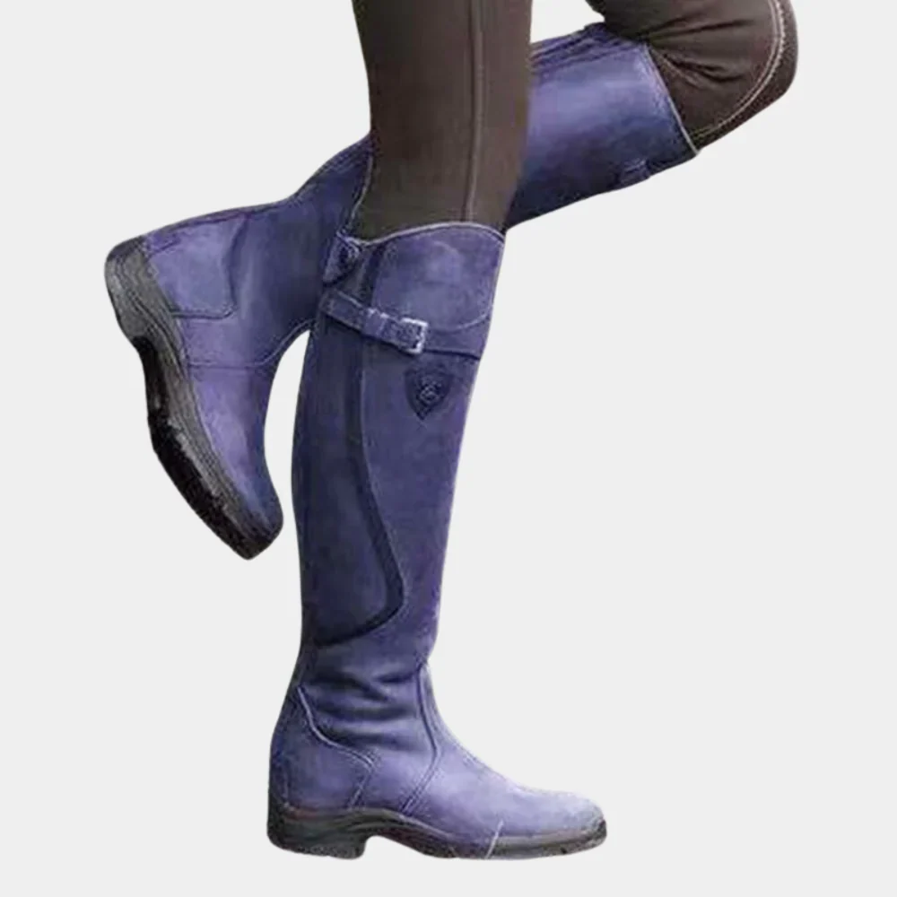 Women's Knee-High Boots – Slim Fit – Water-Repellent – Stylish Buckle Closure - Image 4