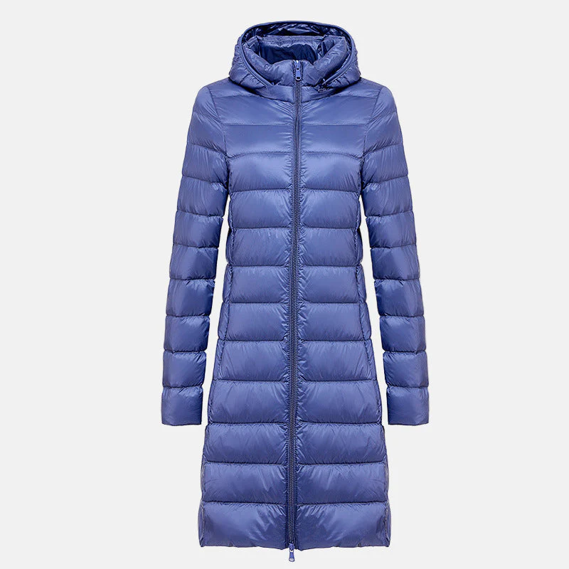 Women's Jacket - Lightweight Mid-Length Down - Slim Fit - Hooded - Image 9
