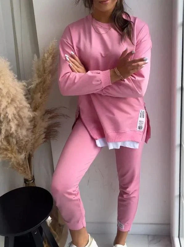 Women's Loungewear Set – Oversized Sweatshirt – Tapered Jogger – Soft Cotton Blend - Image 2