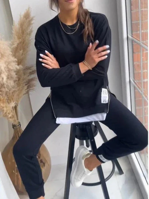 Women's Loungewear Set – Oversized Sweatshirt – Tapered Jogger – Soft Cotton Blend - Image 6