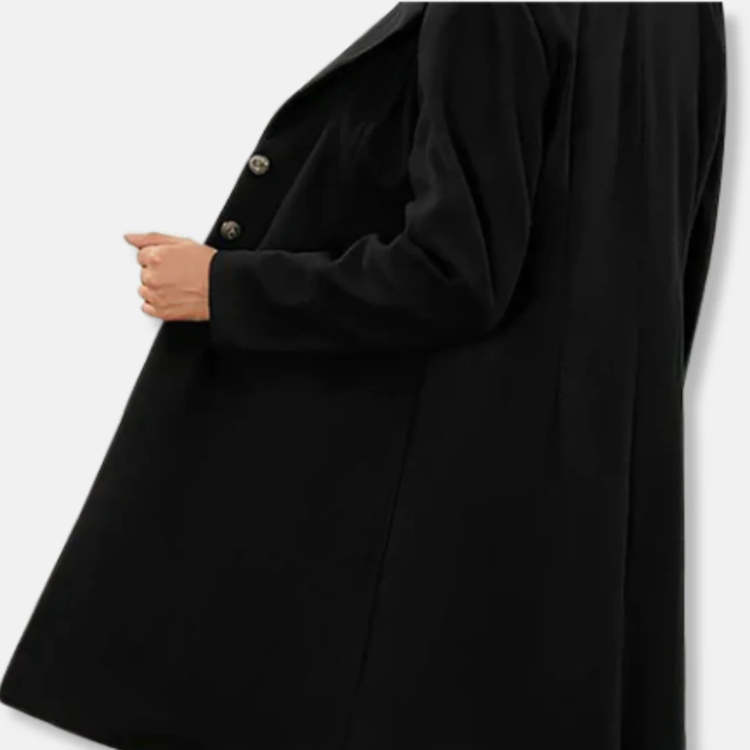 Women's Coat – Wool – Slim Fit – Mid-Length – Double-Breasted Closure – Notched Lapel - Image 4