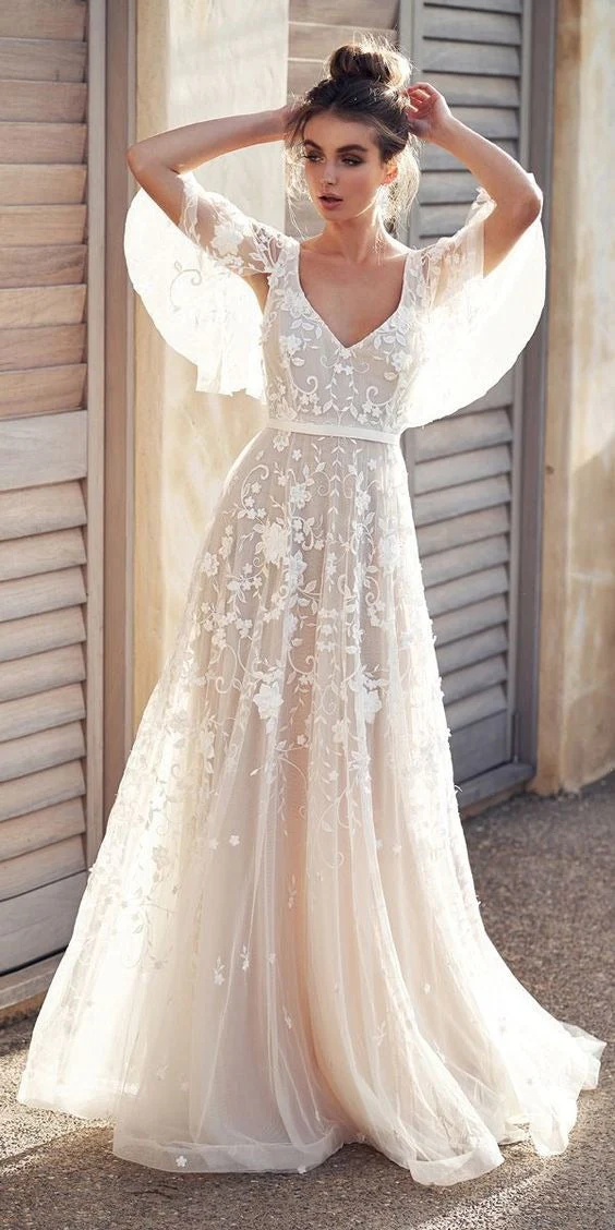 Ladies Maxi Dress – Flowy Fit – Embroidered Design – V-Neck – Airy Fabric - Image 2