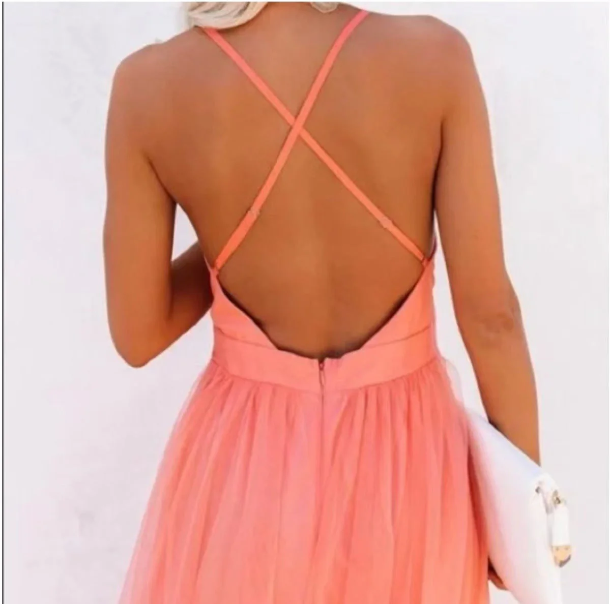 Ladies Maxi Dress – Sleeveless – Chiffon Look – V-Neck – Elegant Tailored Fit - Image 3