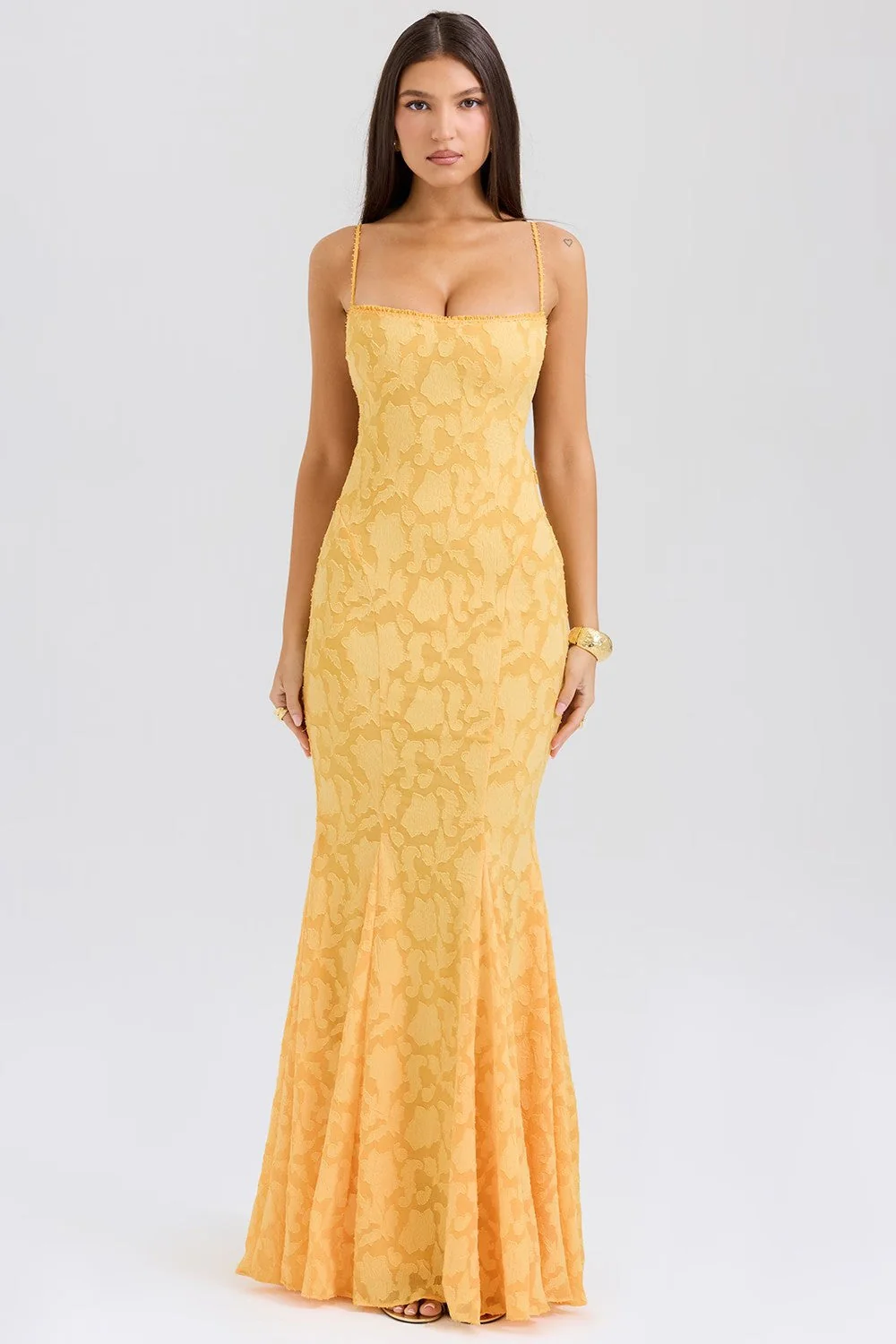 Women's Maxi Dress – Slim Fit – Luxury Lace – Spaghetti Straps – Formal Evening Wear - Image 4