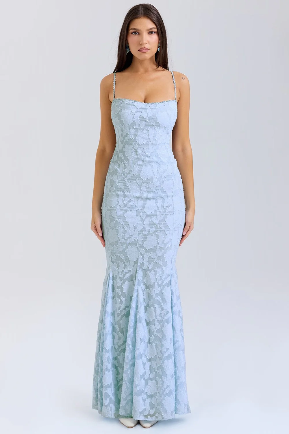 Women's Maxi Dress – Slim Fit – Luxury Lace – Spaghetti Straps – Formal Evening Wear - Image 5